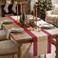 thumbnail image 4 of Sm:)e Rustic Farmhouse Red Paper Braided Table Runner 12x72 Inch, Seasonal Christmas Woven Decoration for Kitchen Dining, Home & Party Use, 4 of 6