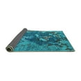 thumbnail image 2 of Ahgly Company Indoor Round Oriental Turquoise Blue Industrial Area Rugs, 6' Round, 2 of 4