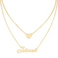 thumbnail image 2 of MeMoShe Layered Choker Name Necklace Personalized with Heart, Custom Nameplate Pendant 18K Gold Plated Christmas Gift, 2 of 4