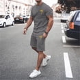 thumbnail image 1 of MKLEKYY Pijama Corto De Verano Para Hombre, Ropa Deportiva, Camiseta Transpirable De Manga Corta Y Pantalones Cortos Deportivos Con Bolsillos., 1 of 4