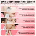 thumbnail image 4 of TURKIO 5-in-1 Rechargeable Cordless Electric Razor for Women, Trimmer for Women with Face, Nose, Eyebrow, Arms, Armpit, Legs, Pink, 4 of 8