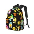 thumbnail image 2 of Lsque Gnomes With Sunflowers Classic Casual Backpack - Large Capacity Water-Resistant Backpack for School, Work, Travel, and Outdoor Activities, 2 of 8