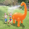 thumbnail image 2 of Splash Buddies Sprinklers for Yard – Inflatable Sprinkler for Kids – Easy and Quick Inflation – Requires Hose Attachment – Perfect for Summertime, Outdoor Play (Orange Dinosaur), 2 of 5