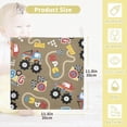 thumbnail image 2 of Monster Truck Race Baby Muslin Washcloths Soft Absorbent Face Towel, 3 PCSBrown Cartoon Car Burp Cloths Cotton Bath Wipes Infant Wash Cloth for Newborn Boys Girls 12"x12", 2 of 7