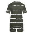 thumbnail image 4 of Qiopertar Liquidation à Moins de 5$ Blouse Décontractée Imprimée Col Rabattu Manches Courtes Mode Short Ensemble Pyjama Grandes Économies de Vacances!, 4 of 5