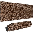 thumbnail image 2 of Dark Brown Leopard Gaming Mouse Pad Large Mouse Pad (31.5x11.8 Inch) Non-Slip Rubber Base Large Desk Mat Desk Protector for Home Office Gaming Work, 2 of 6