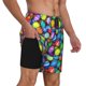 thumbnail image 2 of Balery Colorful Easter Eggs1 Bañador para hombre, shorts de playa de secado rápido con entrepierna y forro de compresión-3X-Large, 2 of 6