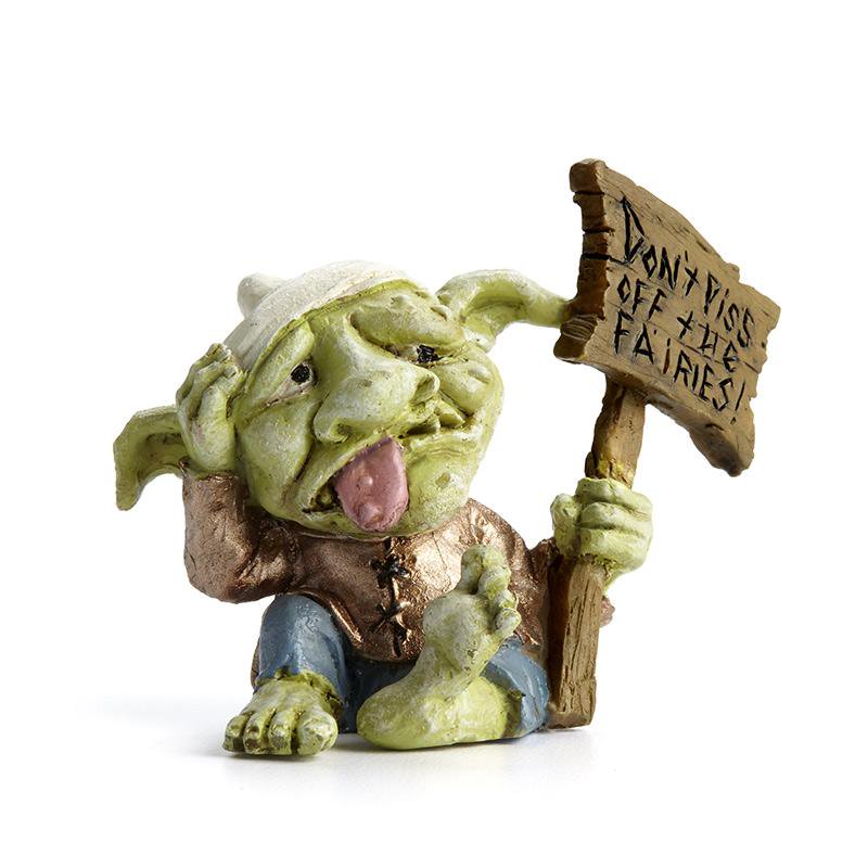 Don&rsquo;t Piss Off the Fairies Troll, Mini Troll, Fairy Garden Troll