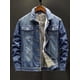 thumbnail image 5 of Chaqueta vaquera para hombre, abrigo vaquero acolchado con botones de lana para hombre, cálido acolchado con oveja Y2k, moda vintage Joker, ropa masculina de talla grande G, 5 of 5