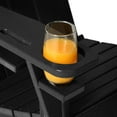 thumbnail image 3 of WestinTrends Nantucket Outdoor Patio HDPE Resin Folding Adirondack Chairs With Cup Holder and Phone Holder (Set of Two), Black, 3 of 16