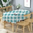 thumbnail image 2 of Oval Tablecloth Green Checkered Tablecloth, Modern Plaid Oval Tablecloth, Checkered Tablecloth, Indoor/Outdoor Waterproof Wrinkle Free Durable Green Gingham Tablecloth For Oval Tables 60 X 120 In, 2 of 6