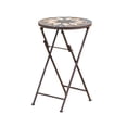 thumbnail image 6 of Leumius 14" Folding Side Table with Stone Mosaic Top,Indoor Outdoor Accent Table for Patio/Outdoor, 6 of 8