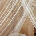thumbnail image 3 of Romantic Princess Lace Bed Canopy with Mosquito Net - Simple 4 Corners Post Curtains for Twin, Full, Queen, King Beds, 3 of 9