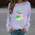 thumbnail image 7 of Jsaierl Womens Christmas Fleece Sweatshirts Cute Christmas Graphic Sweatshirt Oversized Pullover Sweater Tops Round Neck Dressy Casual Long Sleeve Shirts Christmas Gifts, 7 of 7