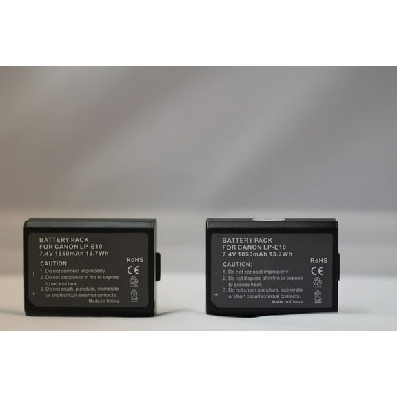 2 Pack Canon LP-E10 Li-Ion Battery Replacement by Commander for Canon Rebel T3 and Rebel T5, Digital Rebel 1100D, EOS Kiss X50 Digital SLR