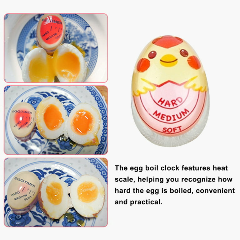 Eotia Egg Timer Resin Boiled Egg Cooker Color Changing Cooking Temperature Observer Kitchen Tool, Pink 1006, Size: 5.5*4*3.2cm