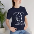 thumbnail image 6 of Funny Dinosaur Shirt, Coffee Prevents Your Extinction, Unisex Dino Tee, 6 of 7
