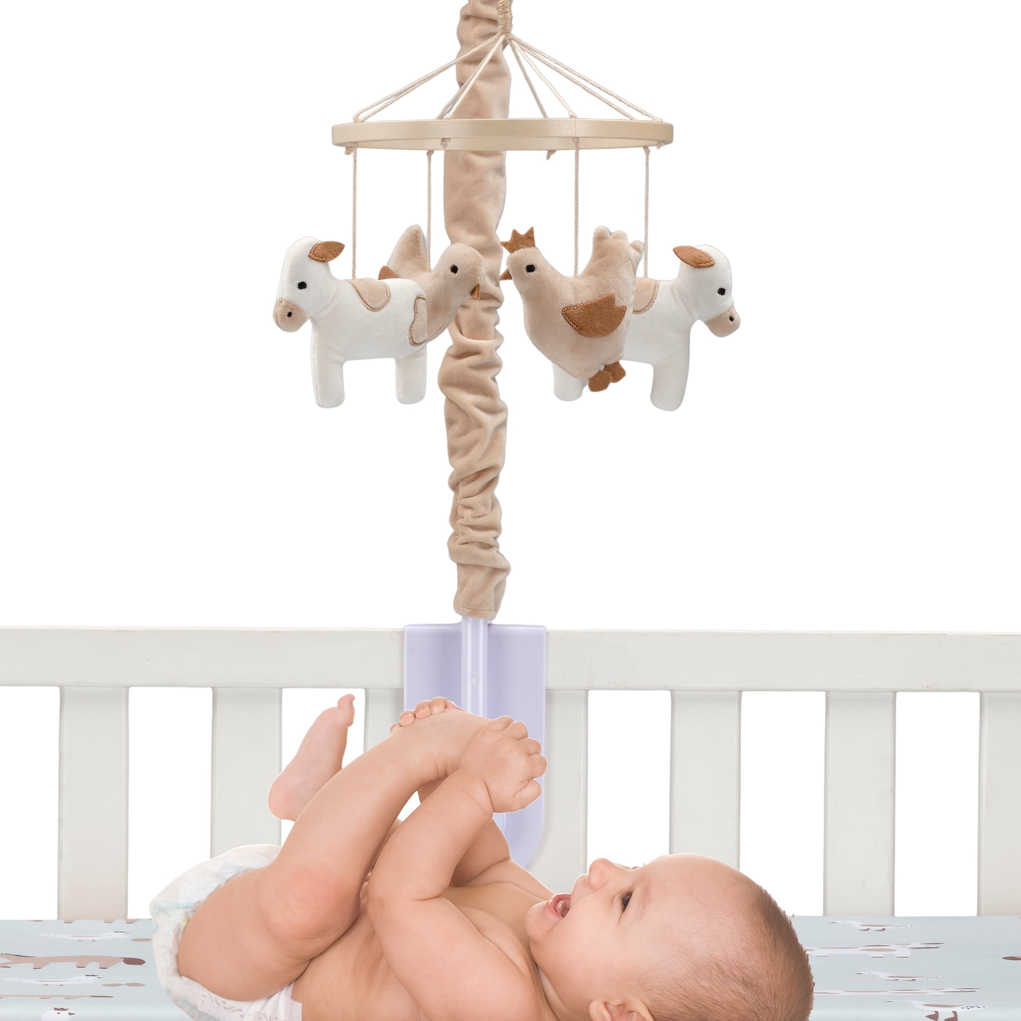 Bedtime Originals Farmyard Friends Musical Baby Crib Mobile Soother Toy