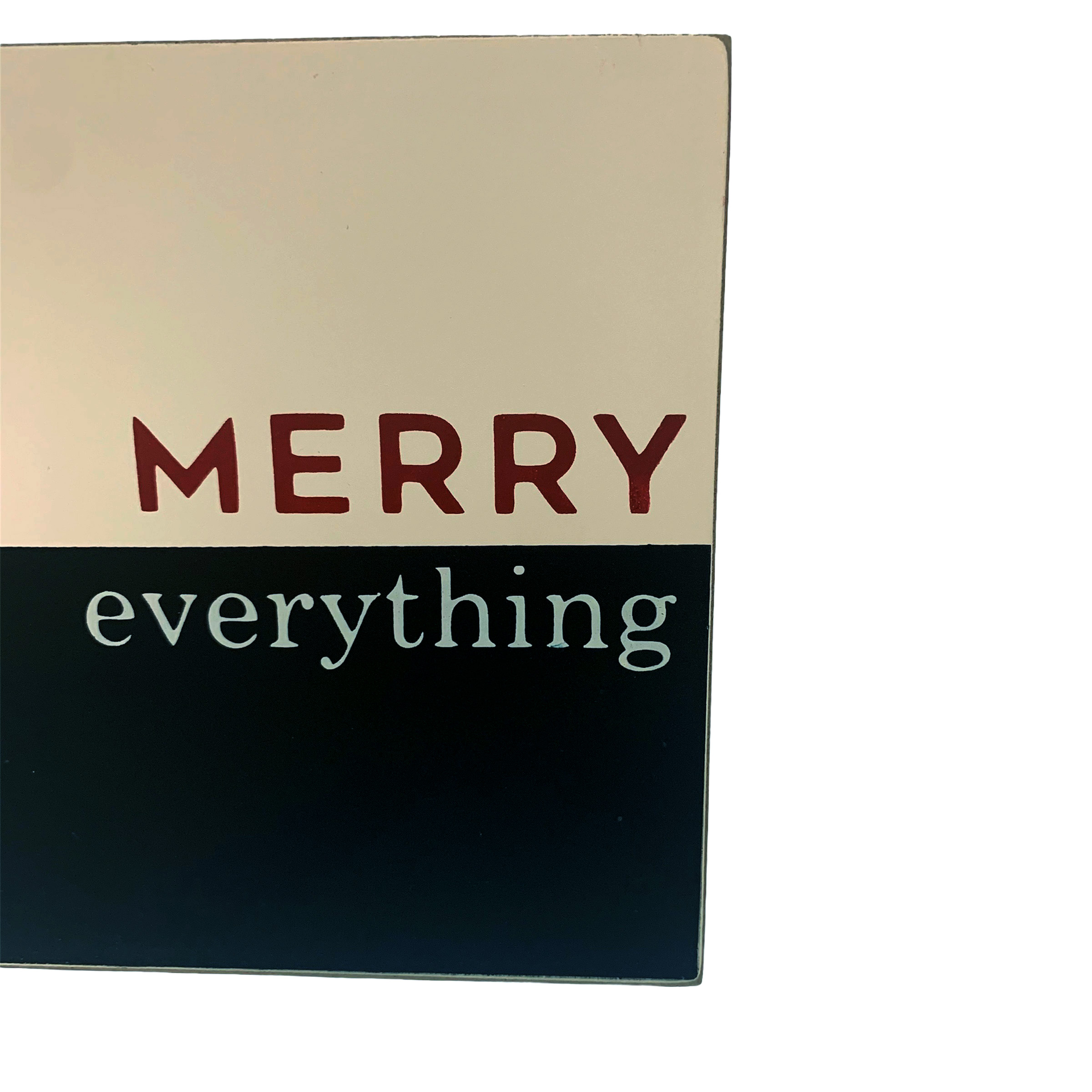 Holiday Time Black & White Wooden Block Accent Tabletop Décor. 7" x 7"