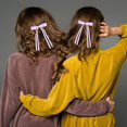 thumbnail image 3 of 2 Pcs Pinces à Cheveux pour Femmes Ruban à Franges Nœud Pinces à Cheveux avec Longue Queue Pinces à Cheveux Solides Accessoires pour Cheveux Longs Barrettes avec Nœud, 3 of 5