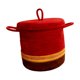 thumbnail image 1 of Cesta de almacenamiento de cuerda redonda con tapa tejida para decoración del hogar, vacía, multiusos Rojo, 1 of 8