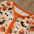 thumbnail image 6 of Likimi Baby Boys Jumpsuits Long Sleeve Print Halloween Onesie Casual Loose Relaxed Spring Fall Homewear Size 0-3 Months Red, 6 of 7