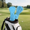 thumbnail image 3 of Yuyamidu Blue Golf Ball Golf Head Covers Waterproof PU Leather Golf Club Head Covers for Club Protective, Leopard Print Golf Accessory Gifts for Women Men, 3 of 8