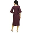 thumbnail image 3 of Bimba Women's Ethnic Maroon Tunic Kurti Designer Mandala Embroidered Kurta Top-12, 3 of 8