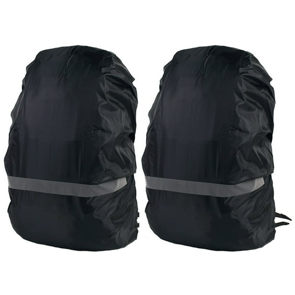 EeaseCA 2Pcs Waterproof Backpack Rain Covers Reflective Stripe Backpack Covers (XL)