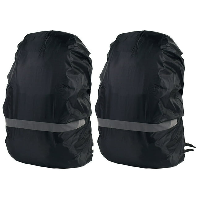 Miangastore 2Pcs Waterproof Backpack Rain Covers Reflective Stripe Backpack Covers (XL)
