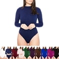 thumbnail image 4 of Chemise à Manches Longues pour Femmes Combinaison Justaucorps Extensible Taille p-TG, 4 of 5