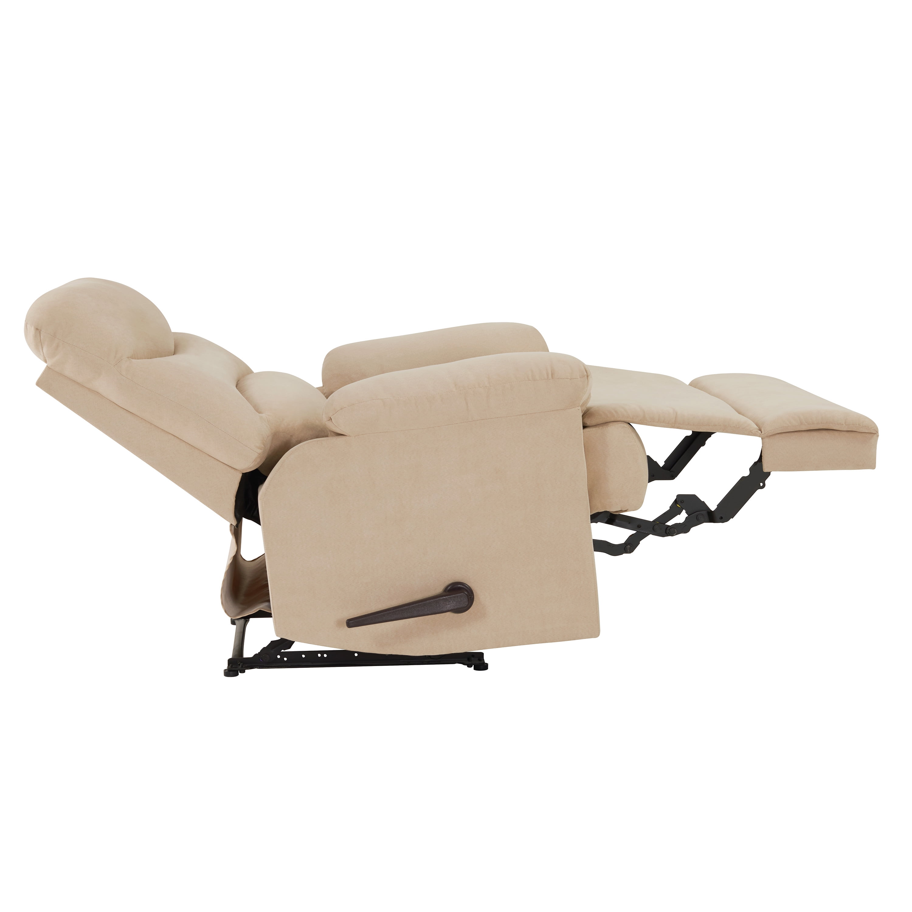 Homesvale Wall Hugger Standard Recliner Chair, Microfiber Beige Khaki
