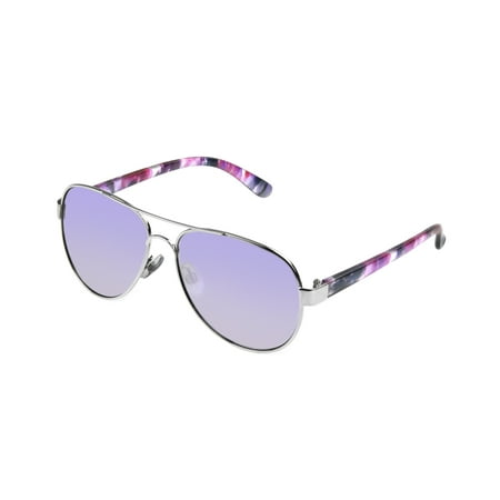 Panama Jack Women's Silver Aviator Sunglasses W12