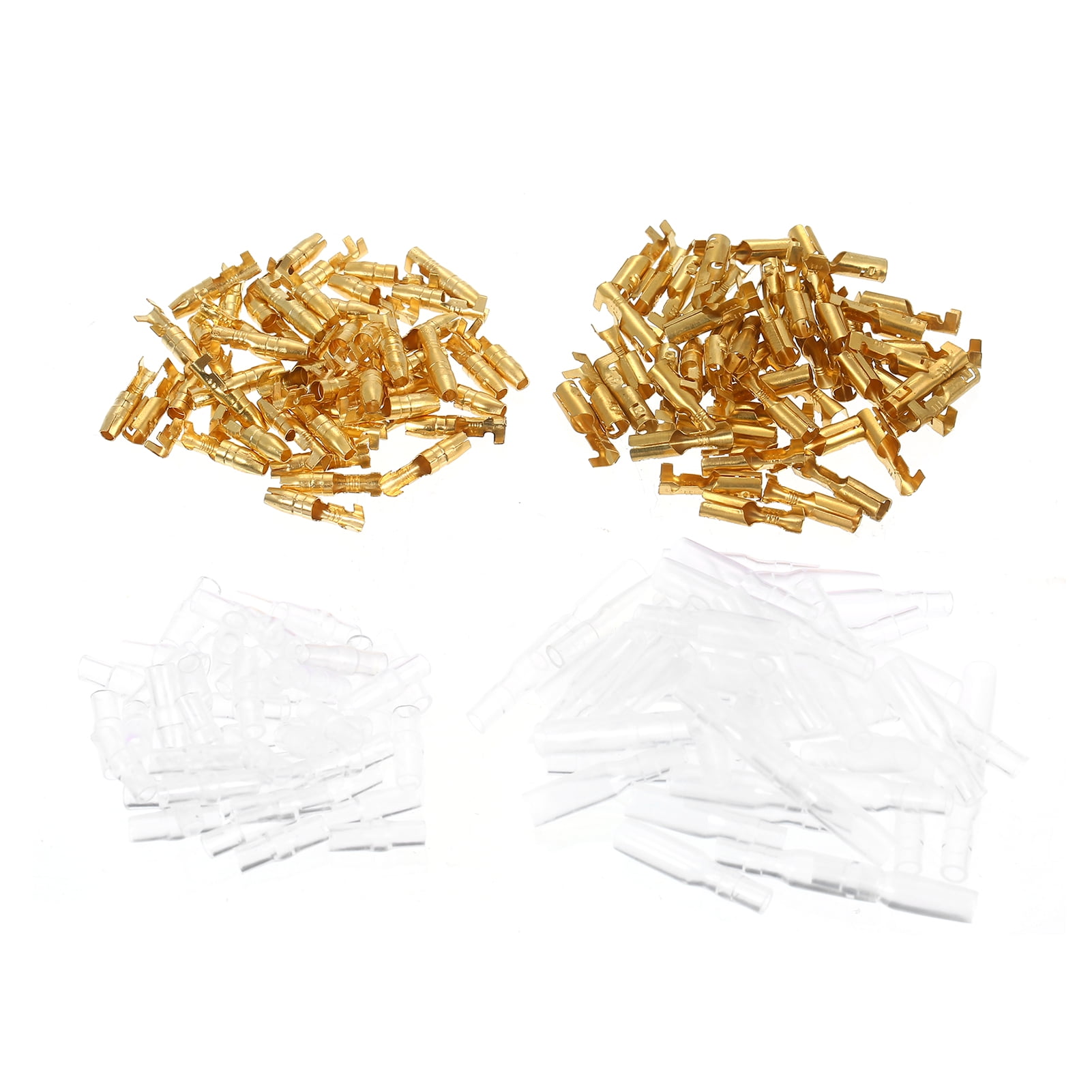 200 Pcs Wire Terminal Kit Bullet Connector Set Includes 4.0 Mm Brass