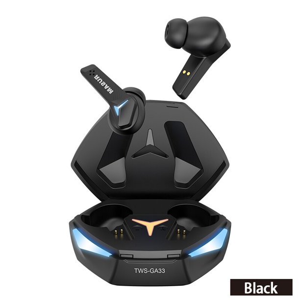 RUSAM Auriculares TWS Inalámbricos GA3, Cascos con Bluetooth, Baja Latencia, Alta Resolución, Control Táctil de Graves, Cancelación de Ruido, Audífonos para Jugador de Videojuegos qym unisex