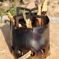 thumbnail image 3 of Horno De Estufa De Leña de material acero Inoxidable Acampar Picnic Supervivencia Libre, 3 of 9