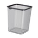 thumbnail image 2 of Papelera de basura con tapa abierta, cubo de hielo minimalista, 15 l, para baño negro y gris, 2 of 9