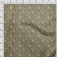 thumbnail image 4 of oneOone Cotton Cambric Olive Green Fabric Florals Quilting Supplies Print Sewing Fabric By The Yard 42 Inch Wide, 4 of 4