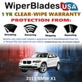 thumbnail image 2 of 2013 BMW X1 Beam Wiper Blades Wipers w/1yr Warranty (Set of 2) (WiperBladesUSA), 2 of 5