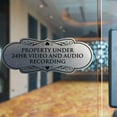 thumbnail image 3 of Signs ByLITA Designer Property Under 24hr Audio and Video Recording Sign - Easy Installation | Durable Wall or Door Sign (Brushed Silver) - Large, 3 of 7
