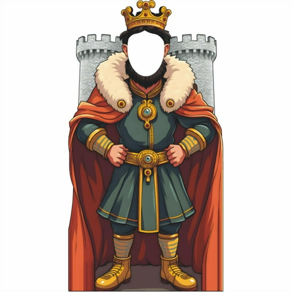 SS11276 Royal King With Crown Stand In Cardboard Cutout Standee Standup