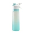 thumbnail image 2 of 700ml 2-in-1 Spray Sports Water Bottle, BPA Free Tritan Mist Spray Drinking Bottle, Leakproof Portable Hydration Cup for Gym, Cycling, Camping, Outdoor Workout,Sky Blue, 2 of 7