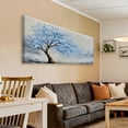 thumbnail image 4 of Golden/Green/Blue Tree of Life Paintings - Large Canvas Print Wall Art for Living Room, Bedroom, Office Decorations, Landscape Artworks with Framed, 40"X20", 4 of 7
