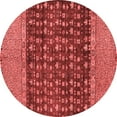 thumbnail image 1 of Ahgly Company Machine Washable Indoor Round Abstract Red Modern Area Rugs, 7' Round, 1 of 4