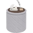 thumbnail image 2 of Storage   Sherpa Folding Storage Oval Bench Foot Rest  Grey, 2 of 6