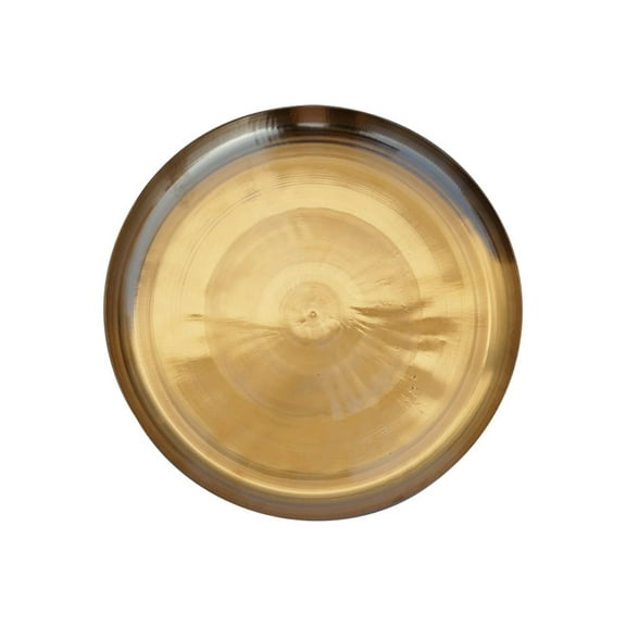 De Kulture Works Pure Kansa Bronze Dinner Plate Fruit Platter for Ayurveda Benefit 11 X 0.75 (DH) inches