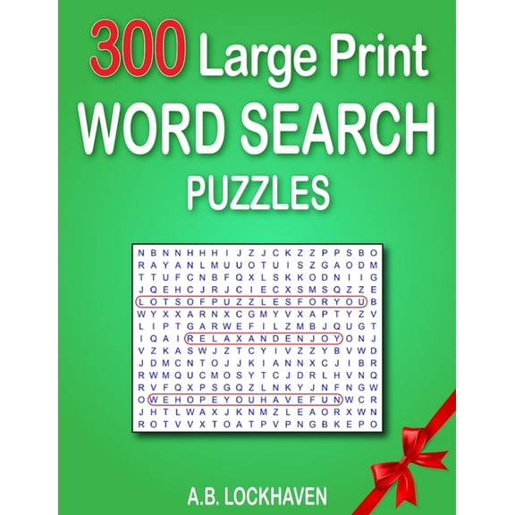 300 Large Print Word Search Puzzles, (Paperback)