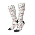 thumbnail image 2 of Daiia Sports Socks Orchids Flowers Printed Novelty Crew Socks for Men Women Knee High Socks Cotton Socks Soft & Breathable Support Unisex Socks, 2 of 9