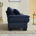 thumbnail image 5 of SOULART 84" Cloud Couch, Blue Sectional Sofa, Loveseat for Small Spaces with Pillows, 5 of 12