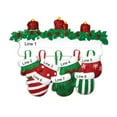 thumbnail image 4 of Personalized Family Christmas Ornament 2024 - Family of 7 Knit Winter Stocking Mitten Ornaments, 4 of 10
